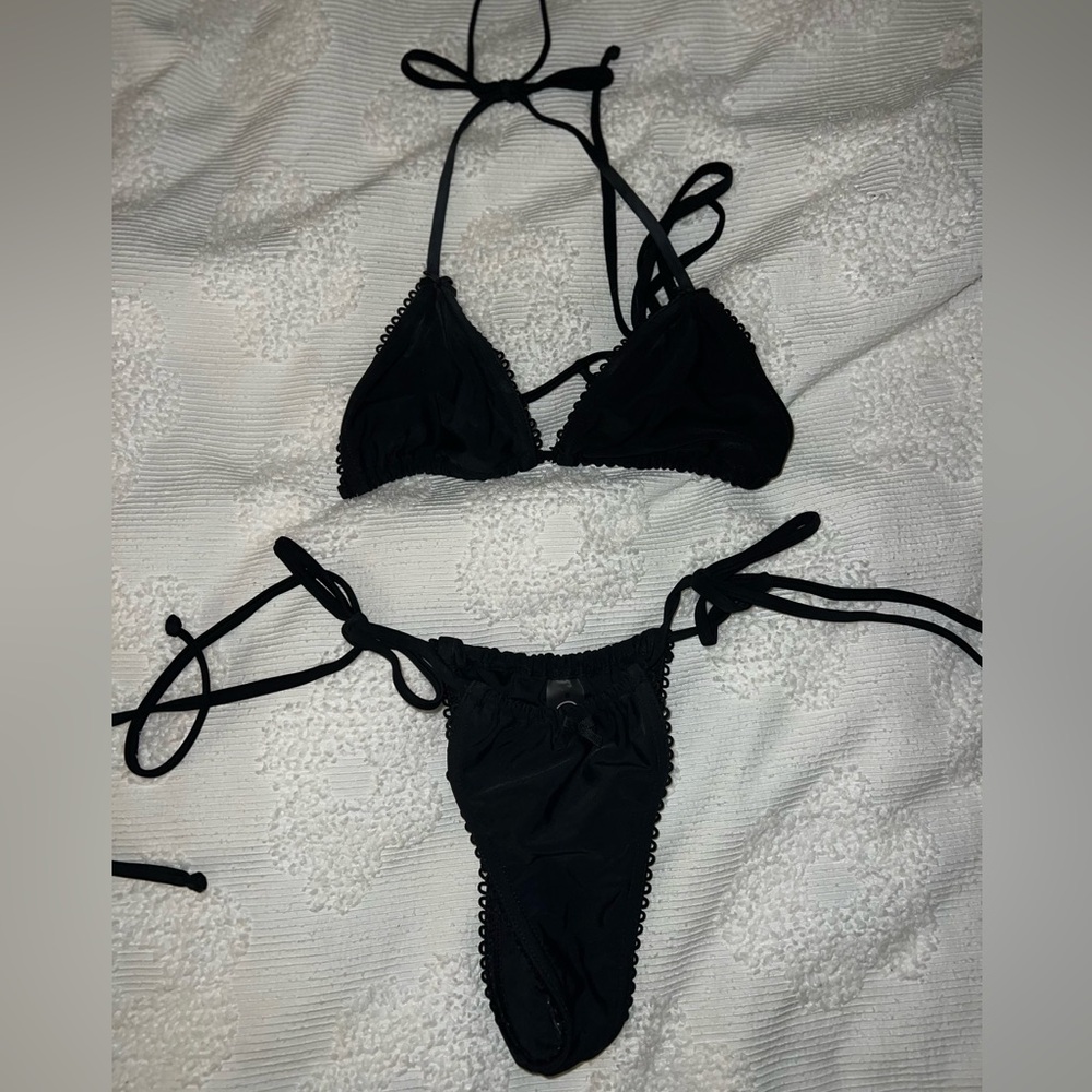 Haute swimwear Black Bikini Set